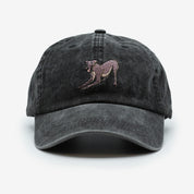 Black Denim Cap - Greyhound