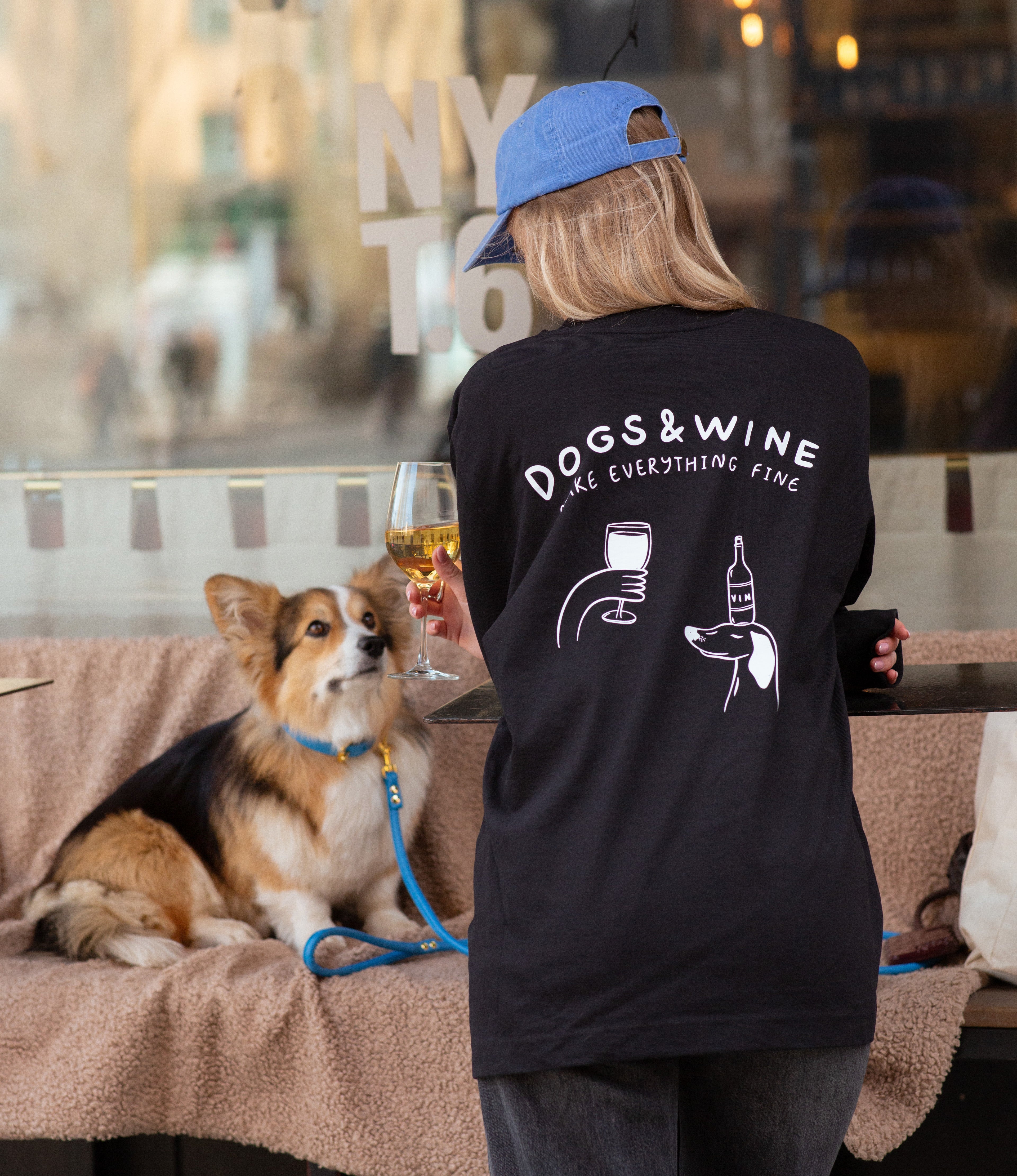 Black Long Sleeve - Dogs & Wine Make Everything Fine