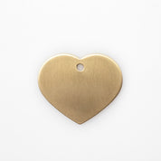 Engraved Dog Tag - Brass Heart