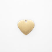 Engraved Dog Tag - Brass Heart