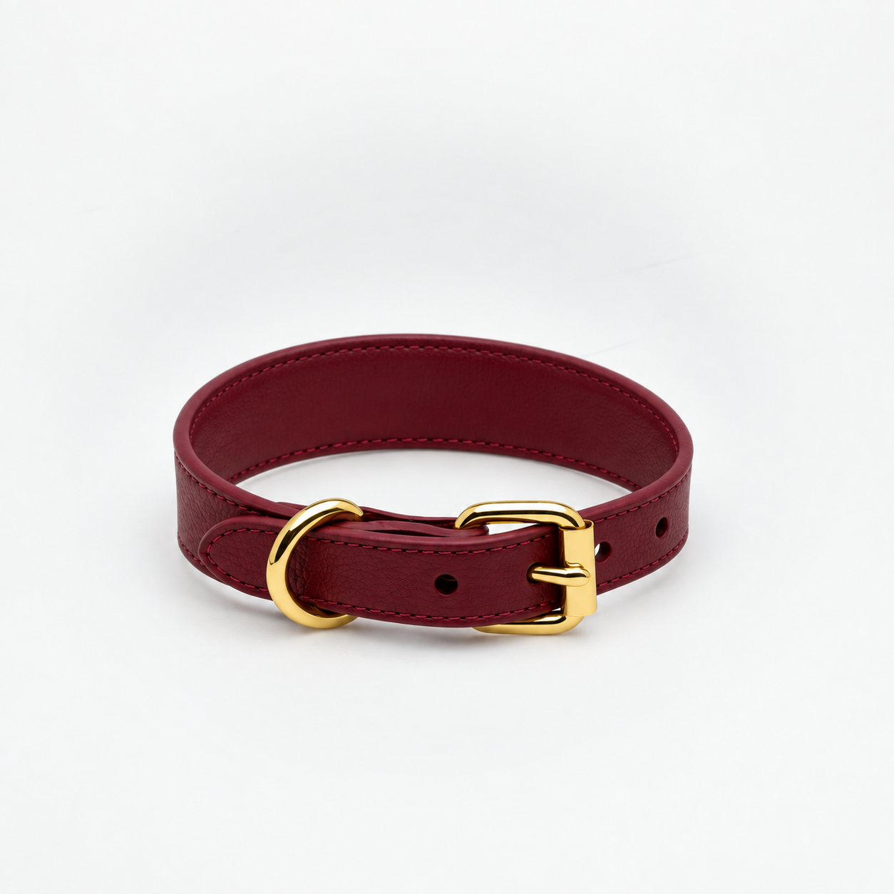 Burgundy Dog Collar Thin