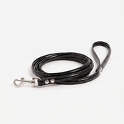 Glossy Black Dog Lead