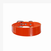 Glossy Orange Dog Collar Thin
