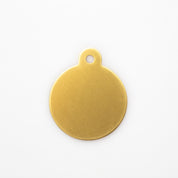 Engraved Dog Tag - Gold Circle