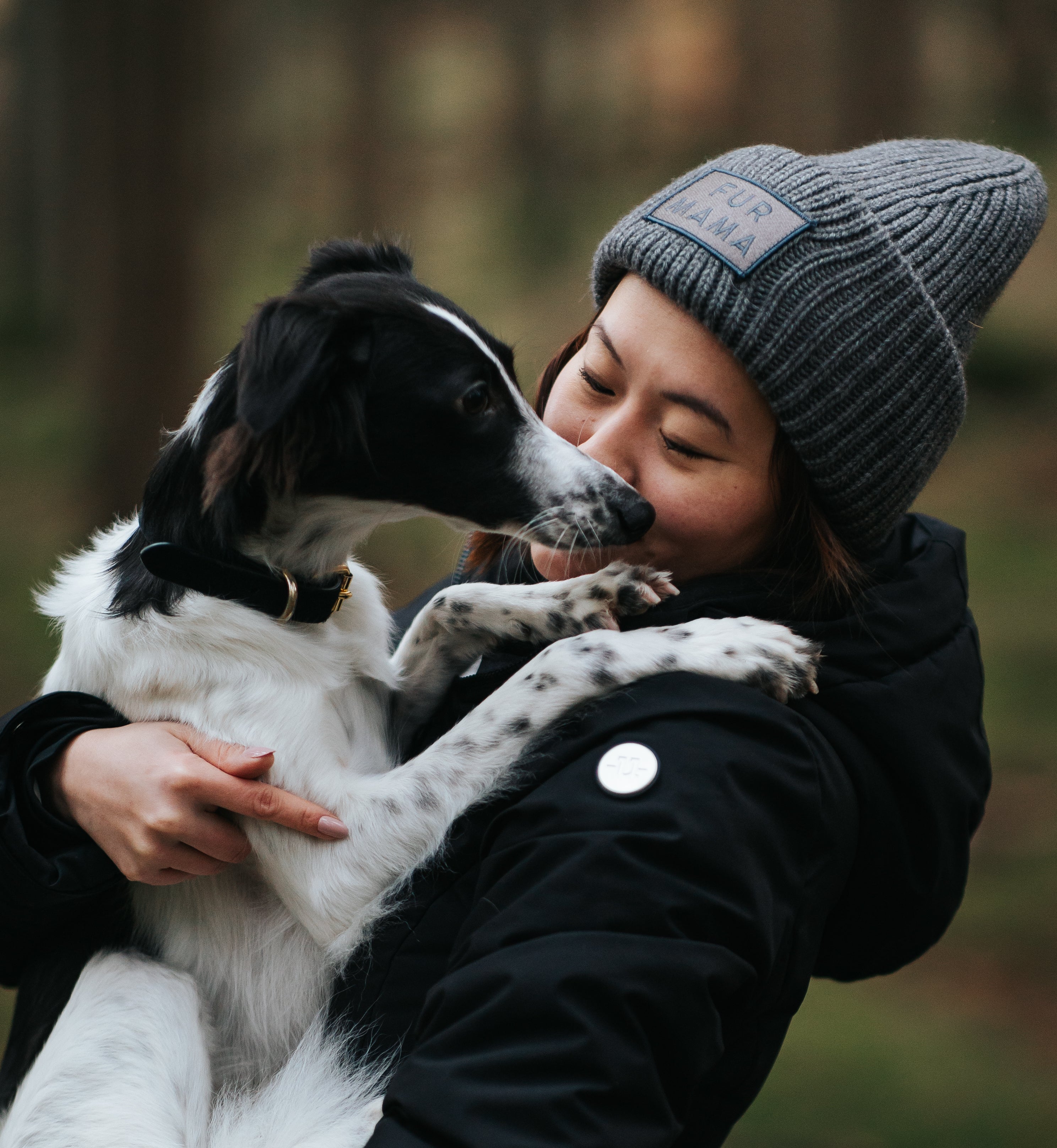 Grey Wool Beanie -  Fur Mama
