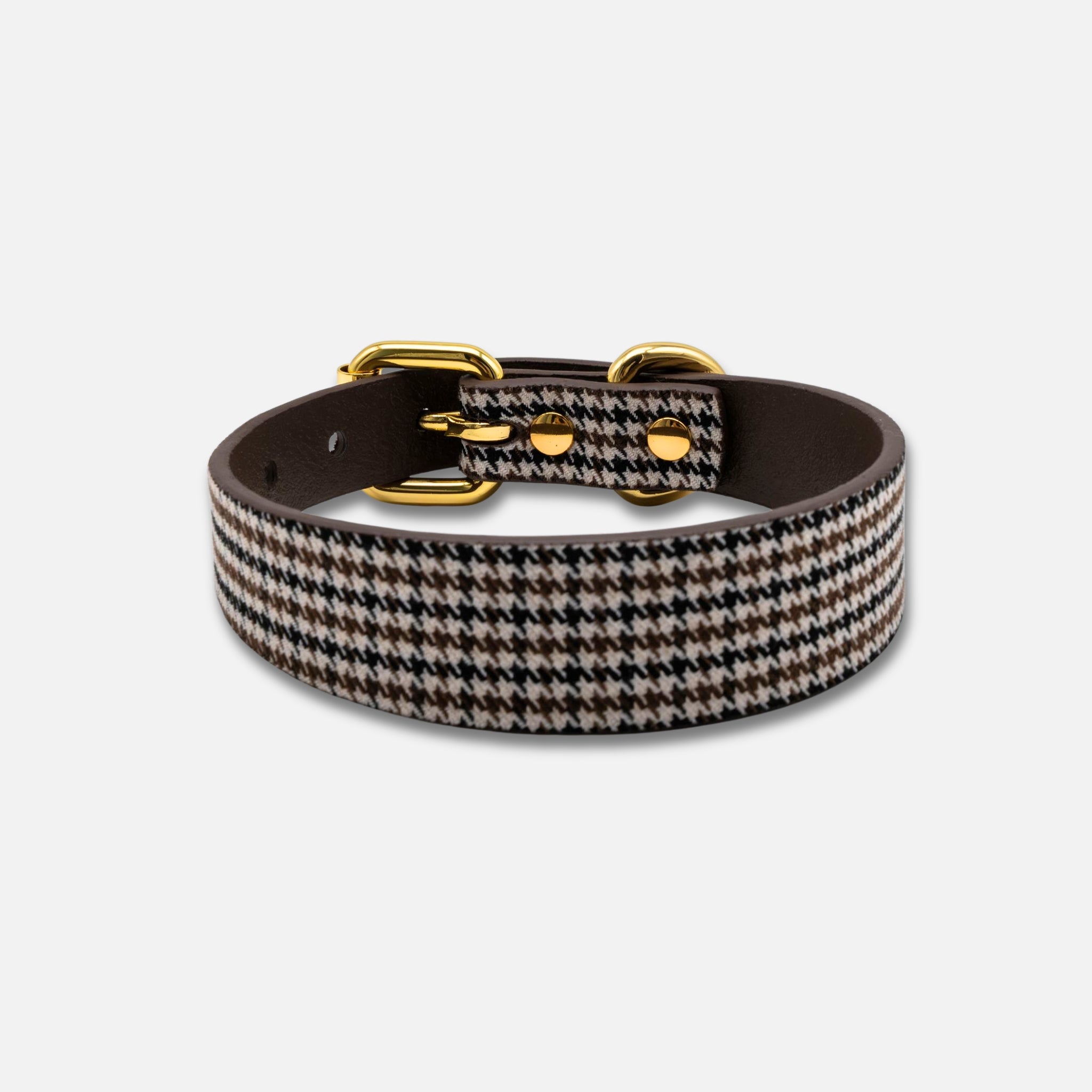 Houndstooth Dog Collar Thin