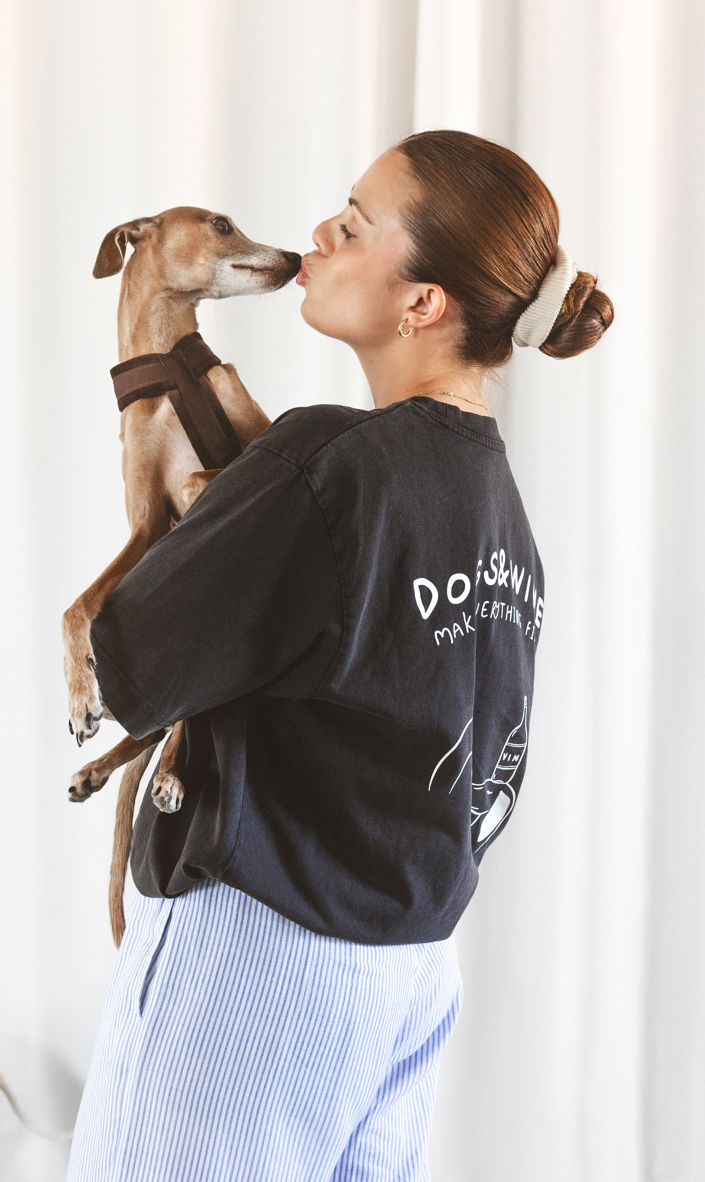 Vintage Black T-shirt - Dogs & Wine Make Everything Fine