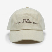 Off-White Wool Cap - Dogs. Because People Suck