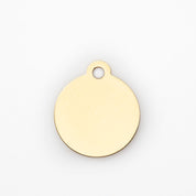 Engraved Dog Tag - Premium Gold Circle