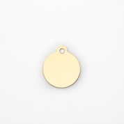 Engraved Dog Tag - Premium Gold Circle