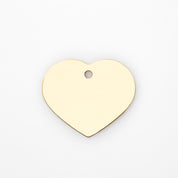 Engraved Dog Tag - Premium Gold Heart
