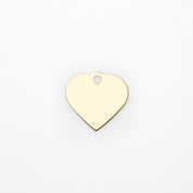 Engraved Dog Tag - Premium Gold Heart
