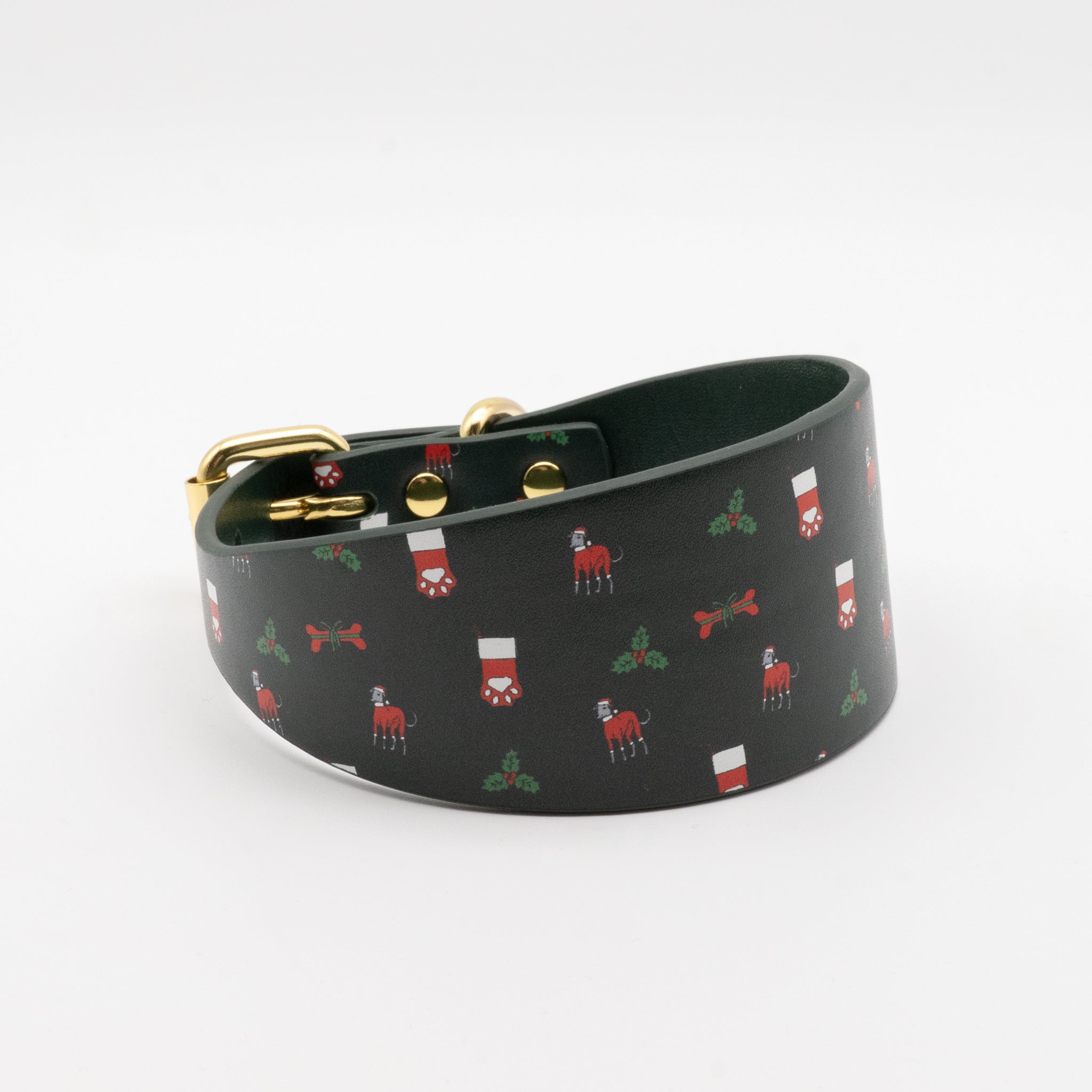Santa Paws Christmas Dog Collar Wide