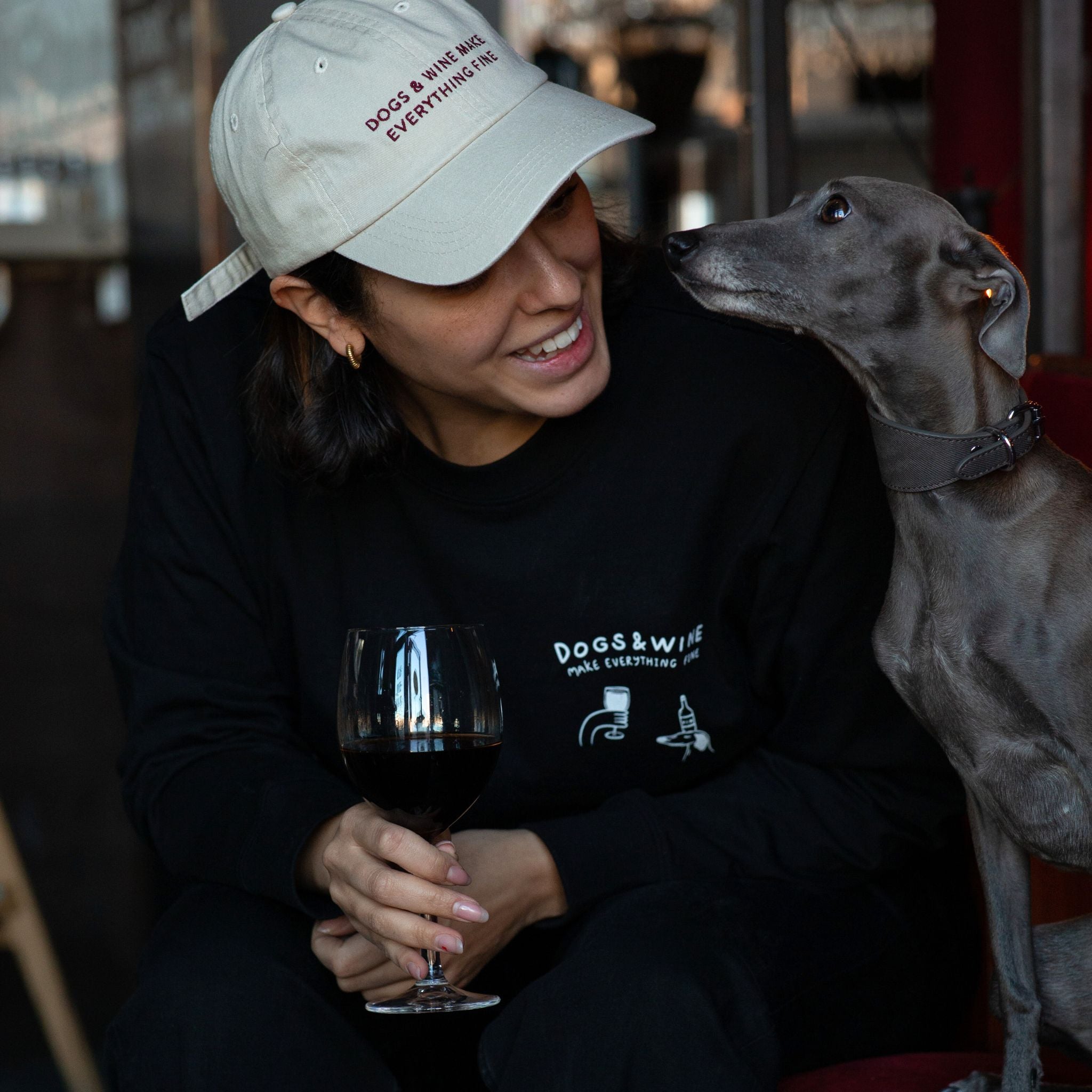 Black Long Sleeve - Dogs & Wine Make Everything Fine